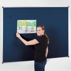 Korklinoltafel KLI aus Korklinoleum mit Aluminiumrahmen B/H: 120x90 cm, Korklinoleum, mit Ablage, beige-image