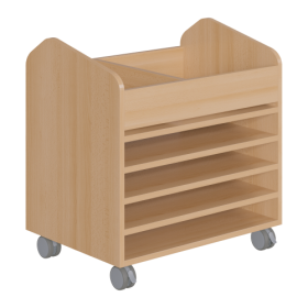 Bastelwagen "Kreativbasti 2", fahrbarer Kreativwagen B/H/T: 70,5x74,3x50 cm, mit 2 Fächern oben und 4 Papierablagen DIN A2-image