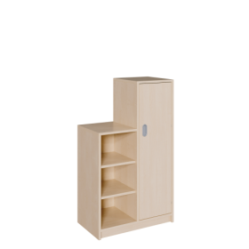 Korpus-Schrank "SideStep", Regal und Tür B/T: 70,5x40 cm, in verschiedenen Höhen mit stufenartiger Kontur, mit Regal- und Türseite-image