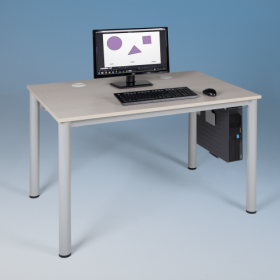EDV-Tisch, Rundrohrgestell mit Kabelkanal B/H/T: 80x72x80 cm-image