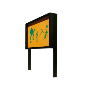 Aluvitrine Modell W8, Stahlemaille in Weiß B/H/T: 107x107x6,5 cm, Einsatzbereich Innen-image