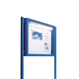 Aluvitrine Modell W9, Stahlemaille in Weiß Maße und Einsatzbereich wählbar-image