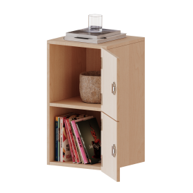 Schließfach - Aufsatzschrank, 2 Ordnerhöhen - Serie evo180 B/H/T: 40,5x72x40 cm, 2 Schließfächer, Türen öffnen nach rechts-image