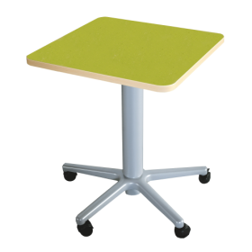 Beistelltisch mit Fußkreuz und Gasfeder, HV 72-110 cm Tischplatte mit Linoleumbelag-image