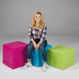 Polsterhocker CUBE  mit Stoff- oder Kunstlederbezügen B/H/T: 45x30x45 cm mit Stoffbezug-image