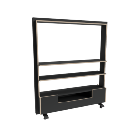 RollingRack, mobiles Regal mit integriertem Sideboard B/H/T: 165x190x44 cm-image