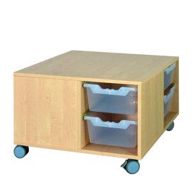 Bau- und Spielinsel ohne Aufkantung B/H/T: 75x47,5x75 cm, Oberplatte mit Melaminbeschichtung-image