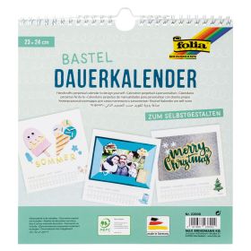 Dauerkalender weiß/Druck schwarz 23x24cm-image