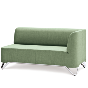BOXIT 2er Designer Sofa mit Armlehne B/H/T: 131x74x75 cm, Sitzhöhe: 43 cm, Armlehne links, Gestell Holz, Bezug Stoff-image