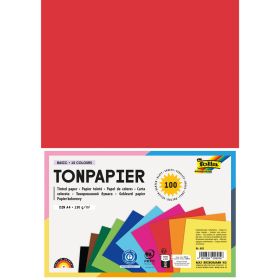 Tonpapier Sortiment A4, 100 Blatt, 10 Farben-image