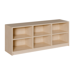 Korpus-Raumteilerregal, dreiteilig B/H/T: 152x60x40 cm, mit 2 Mittelwänden und 1 Einlegeboden je Segment; mit kompletter Rückwand -image