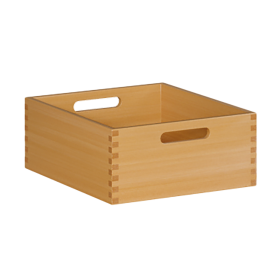 Materialkasten Holzkasten H/T: 14 x 36 cm, verschiedene Breiten, mit oder ohne Sichtfenster, aus Massivholz BUCHE-image
