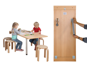 Wandklapptisch B/H/T: 140x58x70 cm mit 2 klappbaren Beinen-image