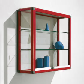 Wandvitrine V16 mit 2 verstellbaren Dickglasböden B/H/T: 100x96x30 cm-image