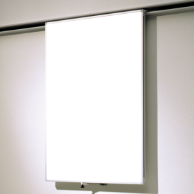 Whiteboard Einhängetafel für Media-Rail 2 B/H: 90x60 cm, Stahlemaille weiß, 1-seitig zum einhängen für Media Rail 2-image