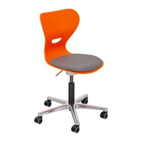 Höhenverstellbarer Drehstuhl mit Kunststoffsitzschale Serie SD7A, höhenverstellbar von 408 bis 557 mm, wahlweise mit Sitzpolster-image