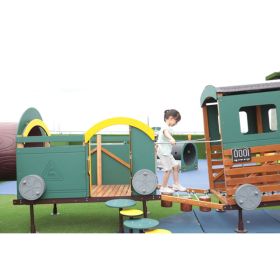 Außenspielgerät Eisenbahn, 12-teilig - mit Kriechtunnel-image