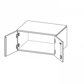 Aufsatzschrank für ErgoTray Serie, 1 Ordnerhöhe - Serie evo180 zwei Türen, B/H/T: 104,5x36x40 cm-image