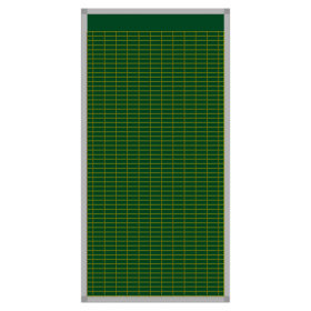 Klassenplantafel erweiterbar, Stahlemaillie grün Stundenplantafel Basis für 10 Klassen mit 8 Tagesstunden, 57x103 cm-image