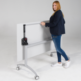 Seitenklapptisch mit Vollkernplatte " PowerSurf", fahrbar B/H/T: 140x72x70 cm-image