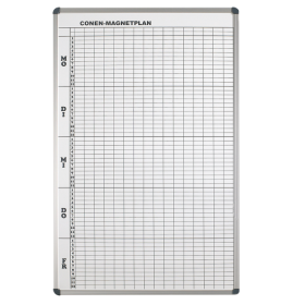 Stundenplantafel aus Premium Stahlemaille in grün B/H: 57x103 cm, 8 Stunden, 10 Klassen, Stahlemaillie grün, magnethaftend, beschreibbar-image