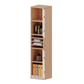 Schließfachschrank, 5 Ordnerhöhen - Serie evo180 Breite 40,5 cm, Gesamthöhe 190 cm, 4 Schließfächer, je 1 Kleinfach, mit Sockel (81 mm)-image