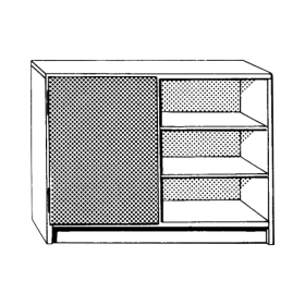Werkschrank WK 17 Tür links, offenes Fach rechts-image