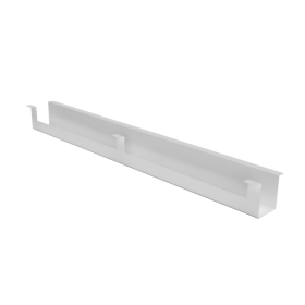 Kabelkanal mit Durchlassbohrung an der Platte für höhenverstellbare Tische Modell EHC für 120 cm breite Tische, Farbe weiß-image