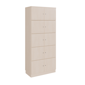 Schließfachschrank mit 10 Fächern B/H/T: 80x190x42 cm, Türen verschieden schließend-image