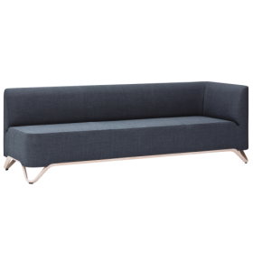 BOXIT 3er Designer Sofa mit Armlehne B/H/T: 205x74x75 cm, Sitzhöhe: 43 cm, Armlehne links, Gestell Holz, Bezug Stoff-image
