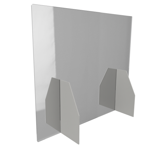 Polystyrol Schutzwand als Tischaufsteller B/H: 65x55 cm-image