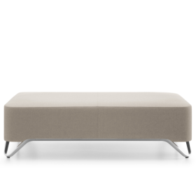 BOXIT - 2er Hockerelement, Design Sitzhocker B/H/T: 150x43x75 cm, Sitzhöhe 43 cm, Gestellfarbe Holz, Bezug Stoff-image