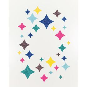 Glitterkarton 300 g, Rainbow, 6 Farben sort., 24 x 34 cm-image