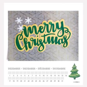 Dauerkalender weiß/Druck schwarz 23x24cm-image