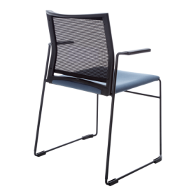 Stuhl DIANE mit Gestell in Schwarz, Stoffgruppe C1/C2 (Stoff)-image