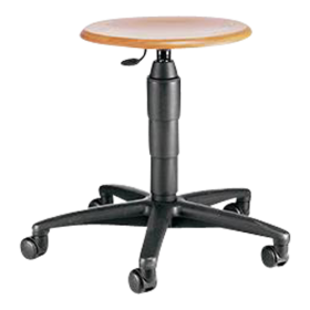 Drehhocker mit Sicherheitsgaslift und Kunststofffußkreuz Sitzhöhe 42-55 cm-image