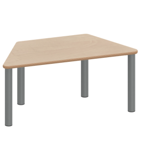 Tisch ZALOTTI mit Schichtstoff-Belag Trapez-Tische, Maße B/T: 140x70 bzw. 120x60 cm, Höhen 25…76 cm, Stahlrohrbeine Ø 60 mm, Fußvariante: Stellfuß-image