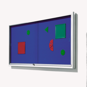 Informationsvitrine V9 mit Klettenstoffrückwand B/H/T: 100x93x8 cm-image