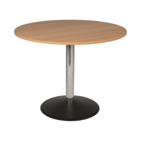 Rundtisch Melamin mit Mittelsäule und Bodenplatte D/H: 80x75 cm, mit Mittelsäule, Bodenplatte und melaminharzbeschichteter Tischplatte-image