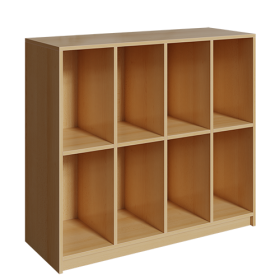 Schultaschenregal mit 8 Fächern B/H/T: 122x109x45 cm, 4reihig mit 2 Fächern übereinander-image