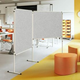 Moderationswand, Coronaschutzwand mit doppelseitigem Flanellstoff Serie NSTT F B/H: 90x60 cm, Stofffarbe wählbar-image