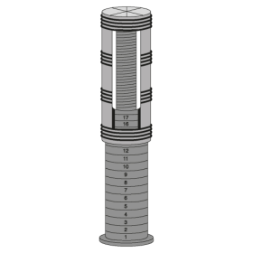 Satz Höhenversteller für Tischbeine mit  60 mm Durchmesser Höhenverstellung für variable Tischhöhen-image