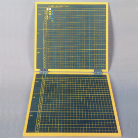Handplan magnetisch, Stundenplan im verkleinerten Maßstab magnethaftend, mit Kreide beschreibbar, für 10 Klassen mit 8 Stunden Unterricht-image