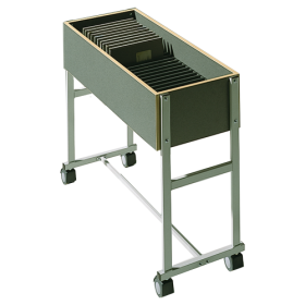 Klassenbuchwagen zur Unterbringung von Klassenbüchern DIN A4, Serie KLW, fahrbar B/H/T: 76x92x45 cm, fahrbar auf 4 Rollen, RAL-Farben wählbar, für 16 Bücher-image