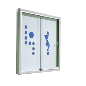 Informationsvitrine V9 aus Premium Stahlemaille mit Whiteboardrückwand B/H/T: wählbar, 94x7 cm-image
