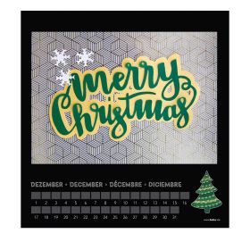 Dauerkalender Papier schwarz/Druck silber-image