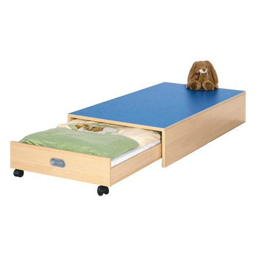 Rechteck-Podest mit Auszugsbett, Linoleum-Deckplatte B/H/T: 150x24x70 cm, für 140er Liegepolster-image