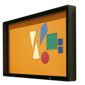 Vitrine W7 mit Klapptür zur Wandmontage im Innen- und Außenbereich Rückwand Klettenstoff-image