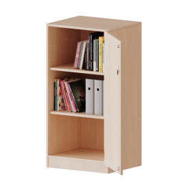 Schrank, 3 Ordnerhöhen - Serie evo180 Breite 60 cm, Gesamthöhe 118 cm, 1 Tür, abschließbar-image