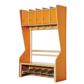 Seitenwange für Komplettgarderoben B/H/T: 2x130x40 cm, einfache Abschluss-Wange für Komplettgarderoben, links-image